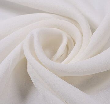 Seide Georgette, ivory weiß