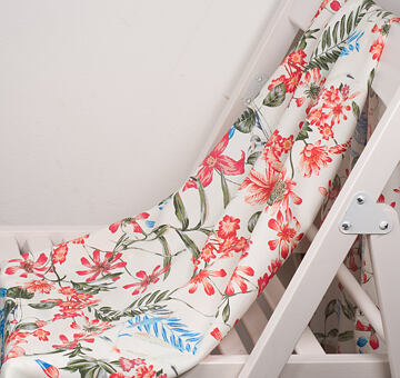 Sartor Designerstoff BLUMEN, EcoVero Viskose, ivory weiß