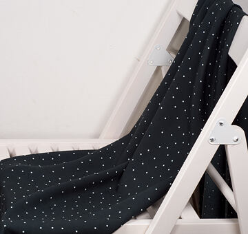 Sartor Designerstoff TUPFEN, EcoVero Viskose, schwarz/weiß