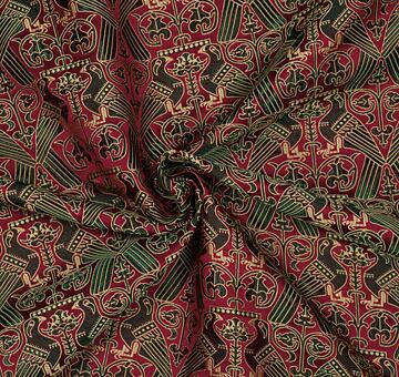 Brokat des heiligen Godehard, Kunstseide, karminrot