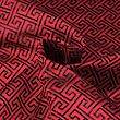 Geometrischer Brokat, rot-schwarz