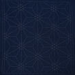 Hana-Fukin Sashiko Sampler 33 x 33 cm ROKKAKUKAMEN, blau